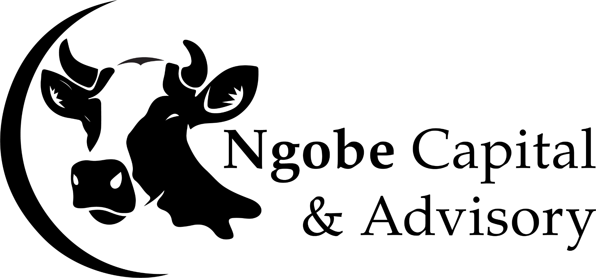 Ngobe Capital & Advisory, cow head with crescent moon logo